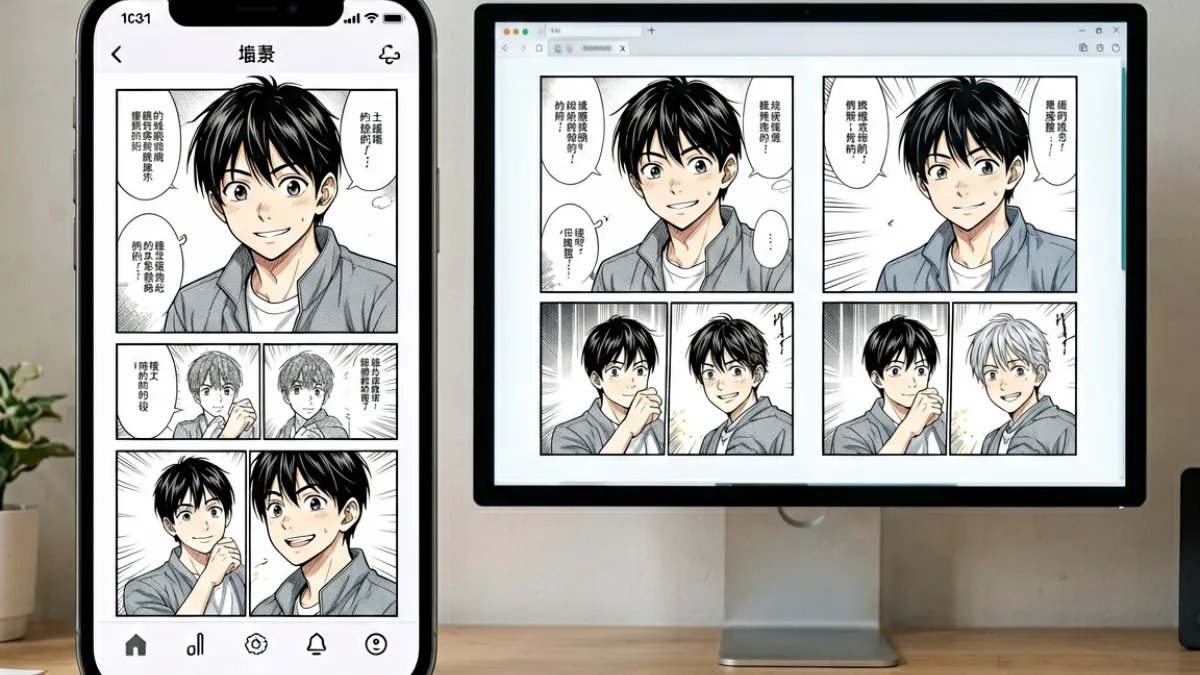 jm天堂在手机端与桌面端分别展示漫画阅读界面的对比效果